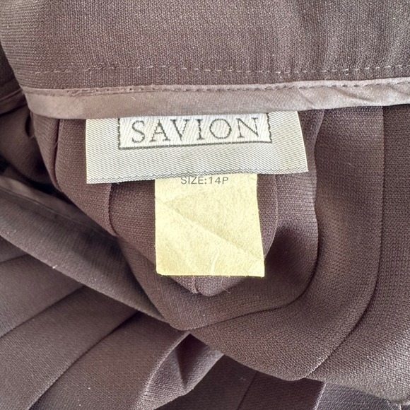 Savion Women's Black Pleated Skirt Knee Length Career Office Classic - Picture 4 of 5